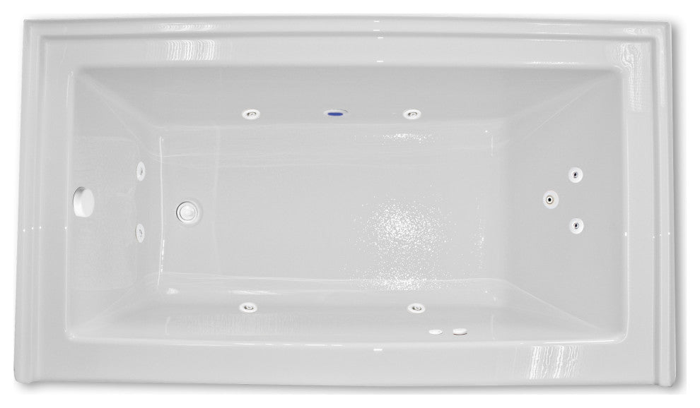 Zen 60"x30" Left Hand Silver Series Hydro Massage Bath