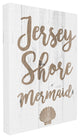 Jersey Shore Mermaid Wood Plank Look, 24"x30", Stretched Canvas Wall Art