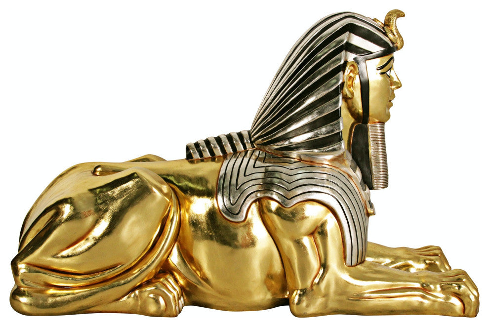 Grand Gilded Egyptian Sphinx