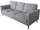 Benzara BM250321 Sofa With Fabric Upholstery and Sleek Metal Legs, Gray