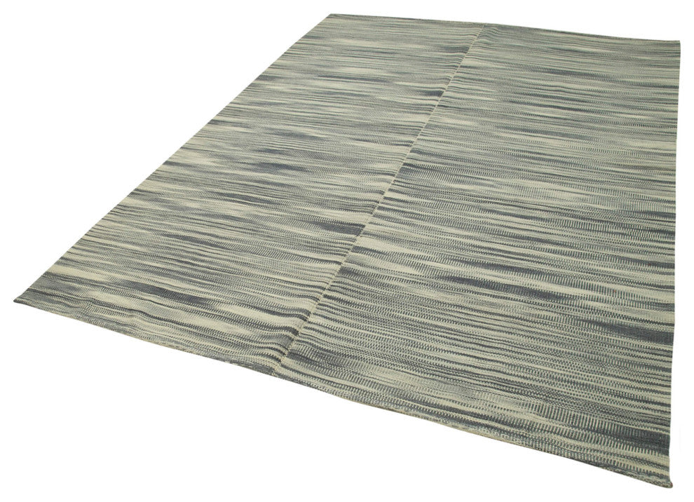 Rug N Carpet - Handmade Turkish 6' 9'' x 9' 6'' Flatweave Wool Kilim Rug