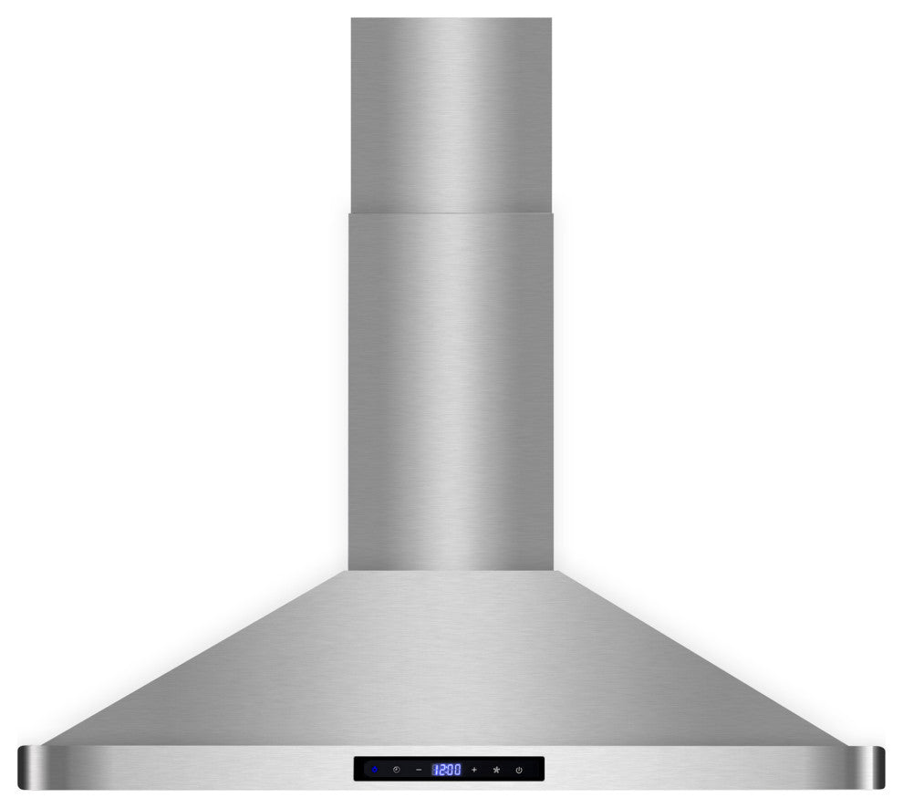Cosmo Ducted Wall Mount Range Hood in Stainless Steel, Permanent Filters, 36"