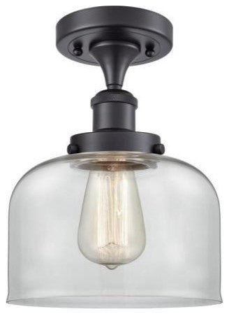 INNOVATIONS LIGHTING 916-1C-BK-G72 Large Bell 1 Light Semi-Flush Mount