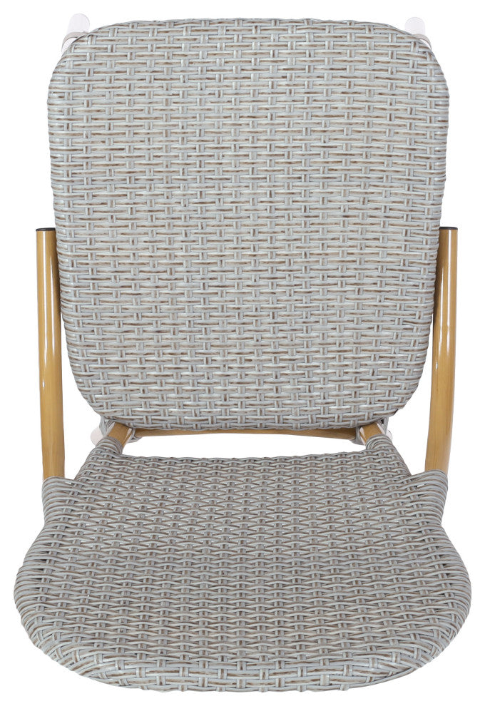 Gallia Outdoor Aluminum French Bistro Chairs (Set of 2)