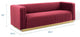 Tufted Sofa, Velvet, Red, Modern, Living Lounge Room Hotel Lobby Hospitality
