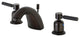 Kingston Brass Widespread Bathroom Faucet With Pop-Up, Oil Rubbed Bronze