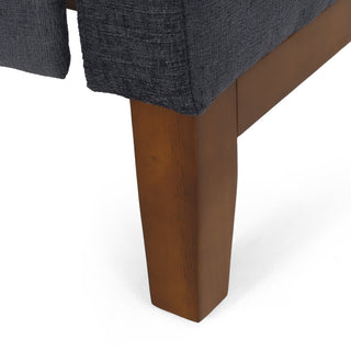 Plevna Fabric Upholstered Pushback Recliner, Charcoal and Brown