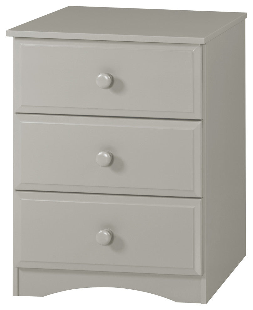 Essentials Three Drawer Narrow Chest, Gray Finish