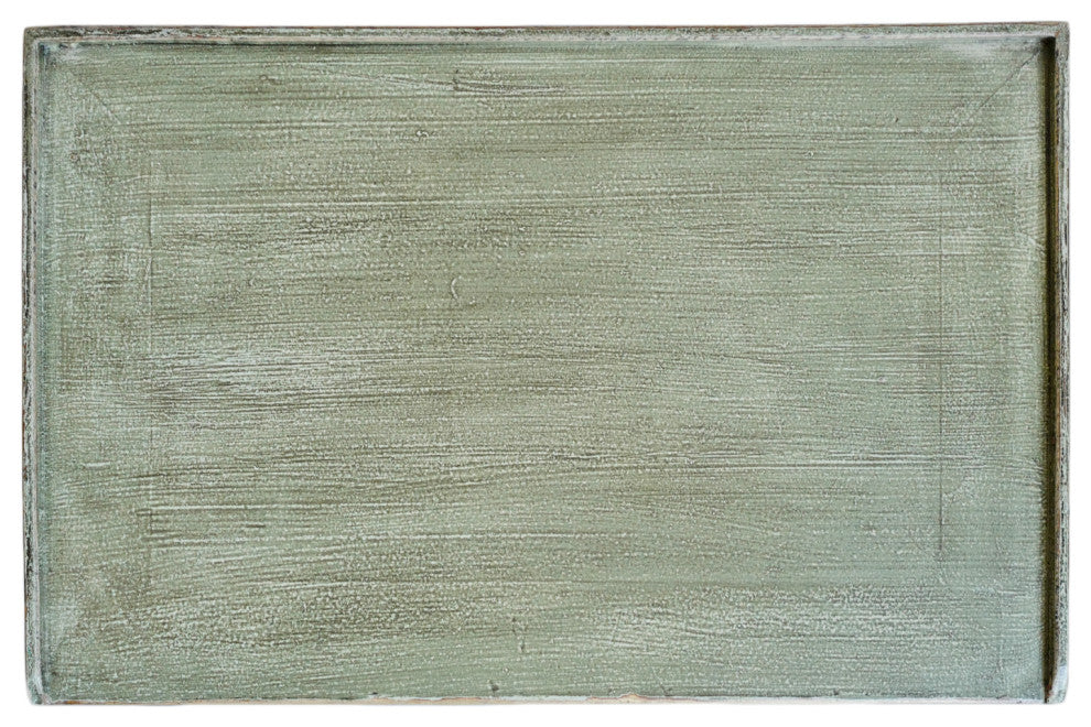 Green Washed X Bedside Table