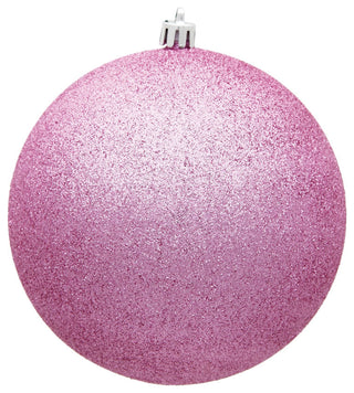 Vickerman 4.75" Pink Glitter Ball Ornament, 4 per Bag