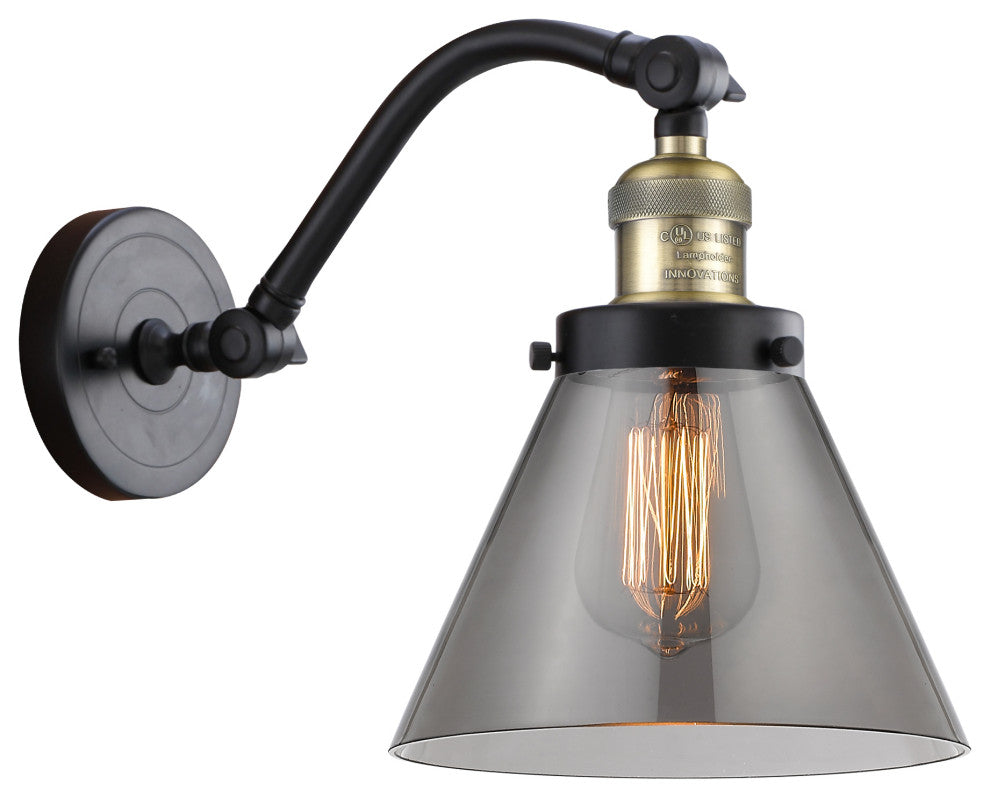 INNOVATIONS LIGHTING 515-1W-BAB-G43-LED Large Cone 1 Light Sconce