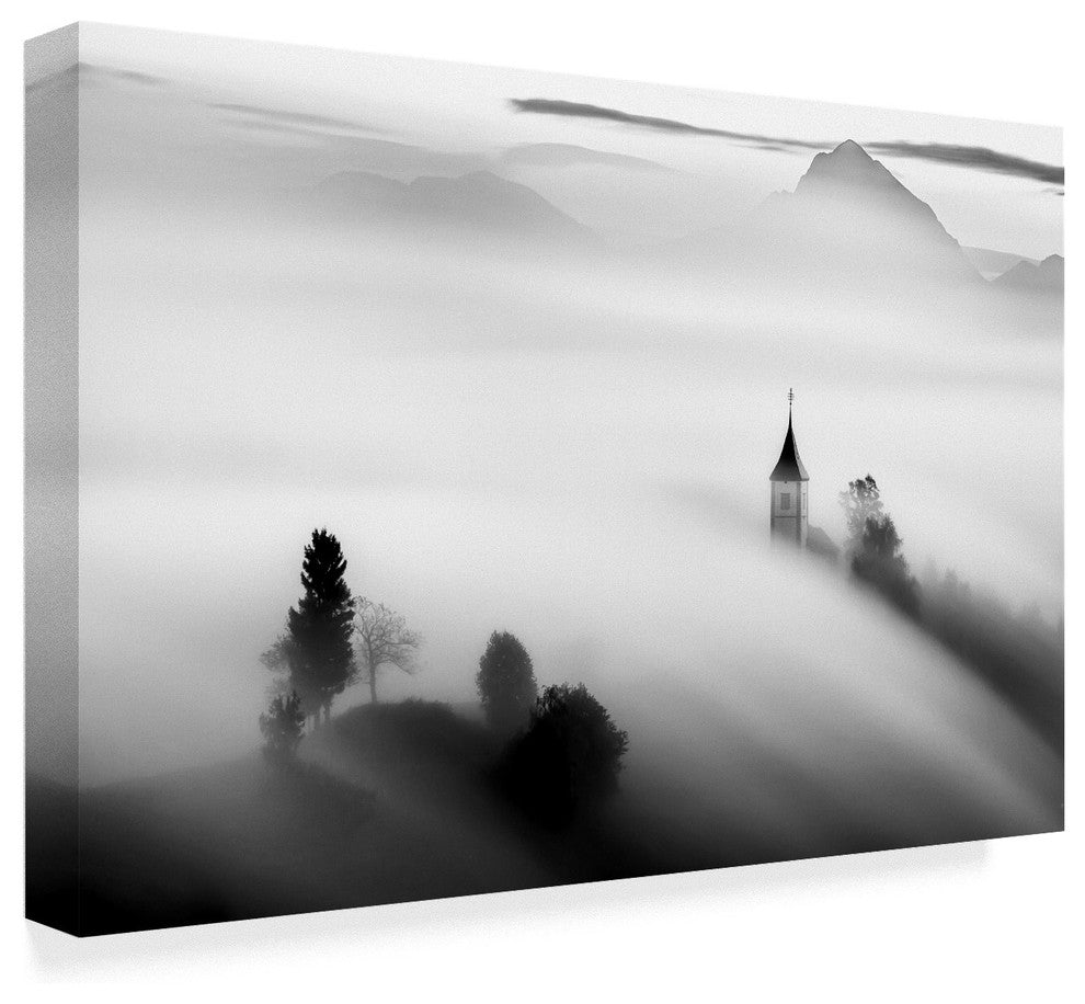 Lubos Balazovic 'In The Clouds Fog' Canvas Art, 19"x12"