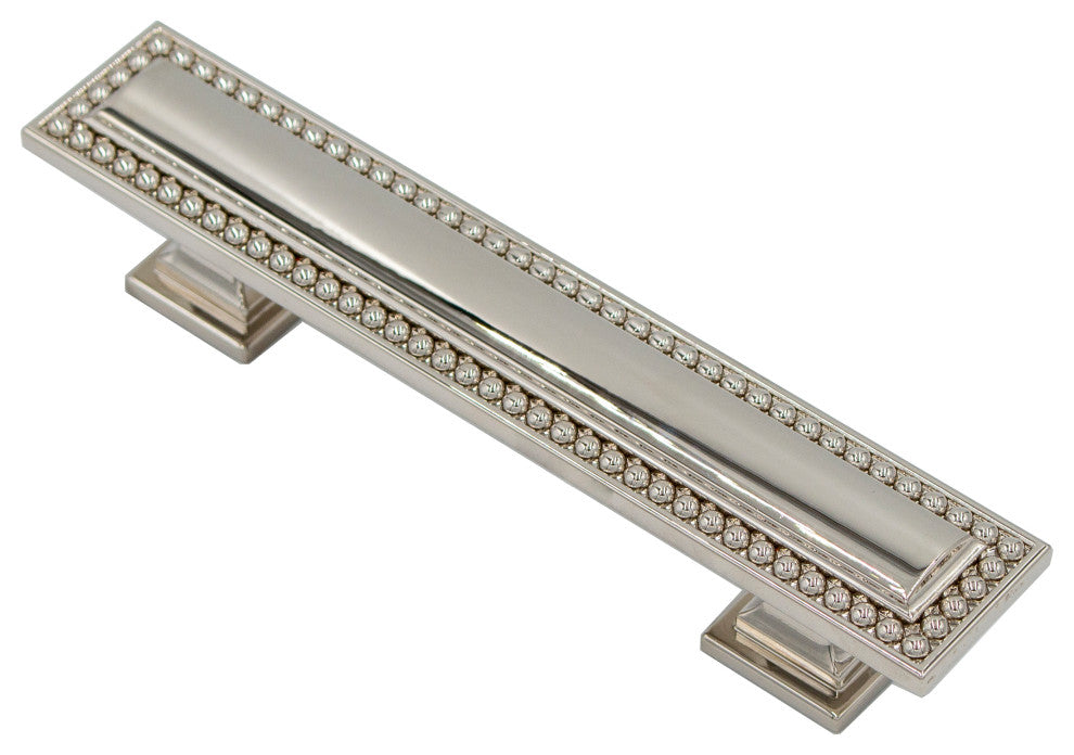 Perlina Pull, Polished Nickel, 4" Pull