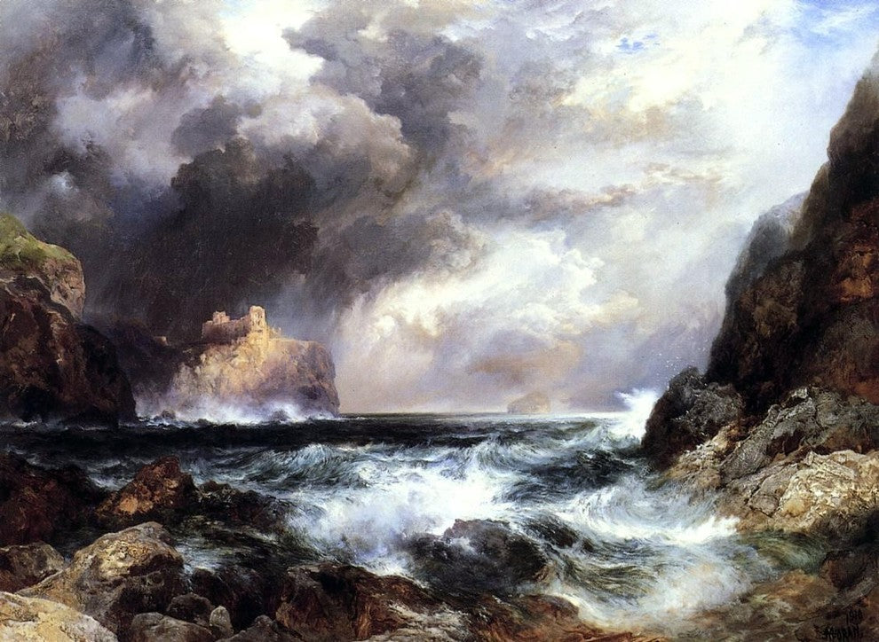 Thomas Moran Tantallon Castle  North Berwick  Scotland Gallery Wrapped Canvas