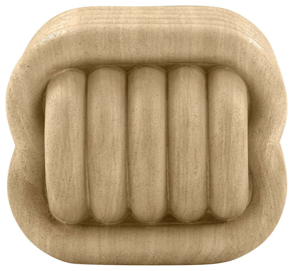 Love Indoor / Outdoor Accent Stool, Travertine