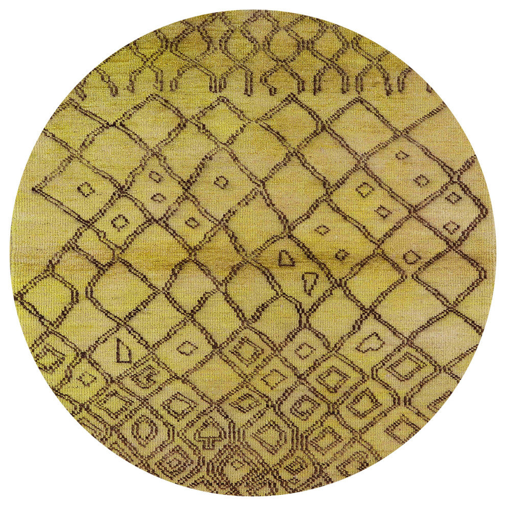 Ahgly Company Indoor Round Mid-Century Modern Area Rugs, 7' Round