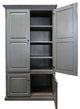 Double Wide Oak Kitchen Pantry, Interesting Aqua Oak