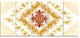 Yellow Rhombus Fractal Design, Abstract Wall Art Canvas, 60"x28", 5 Panels