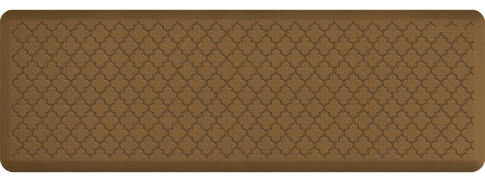 WellnessMats Premium Anti-Fatigue Mat Trellis Collection, Tan, 72"x24"