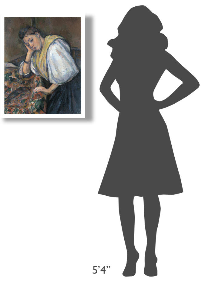 "Young Italian Woman at a Table" Digital Paper Print by Paul Cezanne, 22"x26"