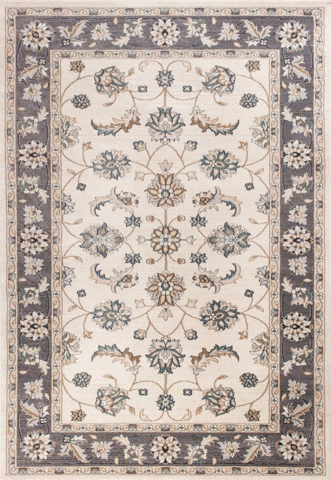 Avalon 5612 Ivory and Gray Mahal Rug, 7'10"x9'10"