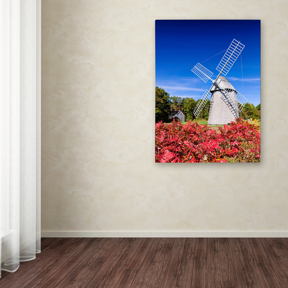 Michael Blanchette 'Higgins Windmill' Canvas Art, 24x18