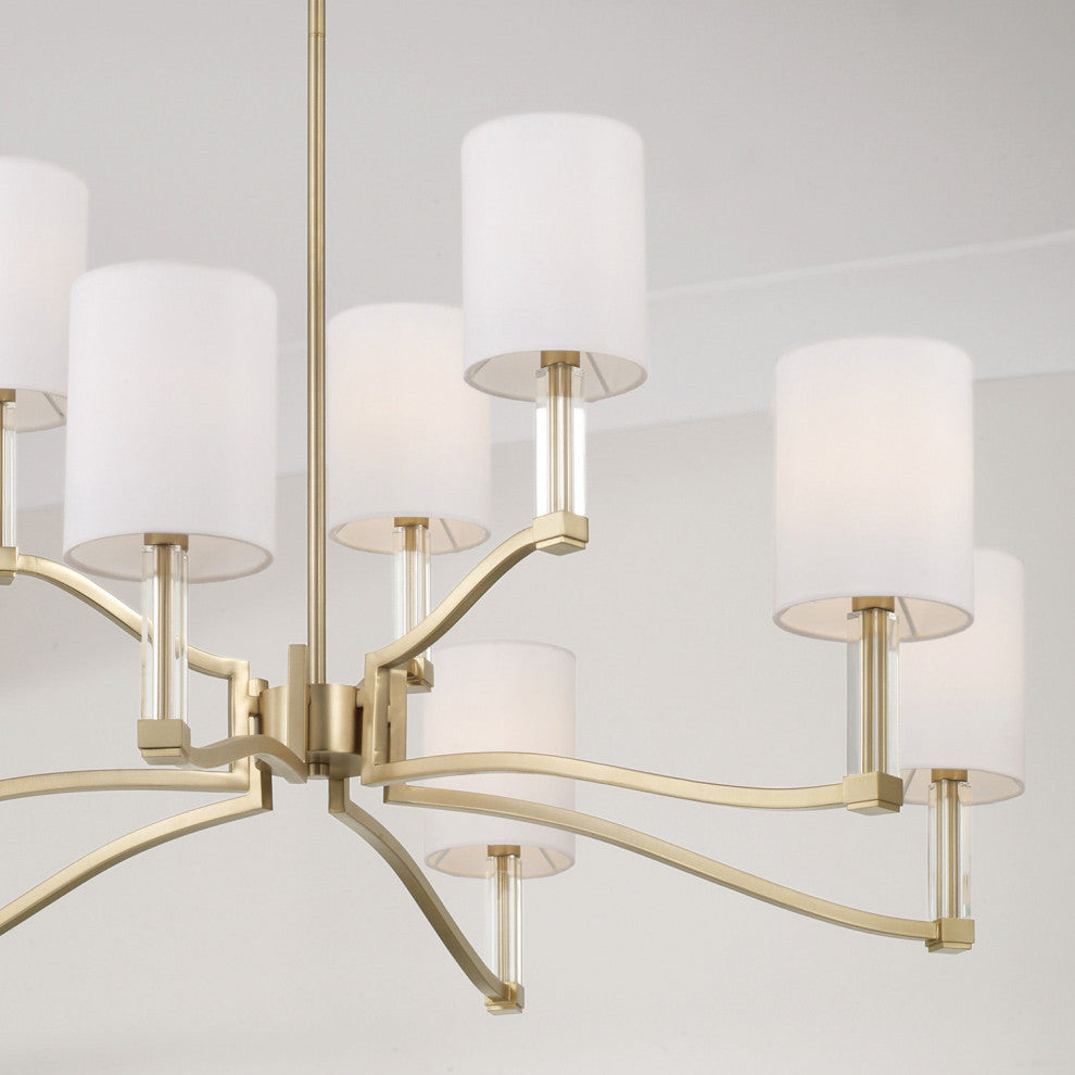 Capital Lighting 457091-715 Ingrid 9 Light 40"W Chandelier - Matte Brass