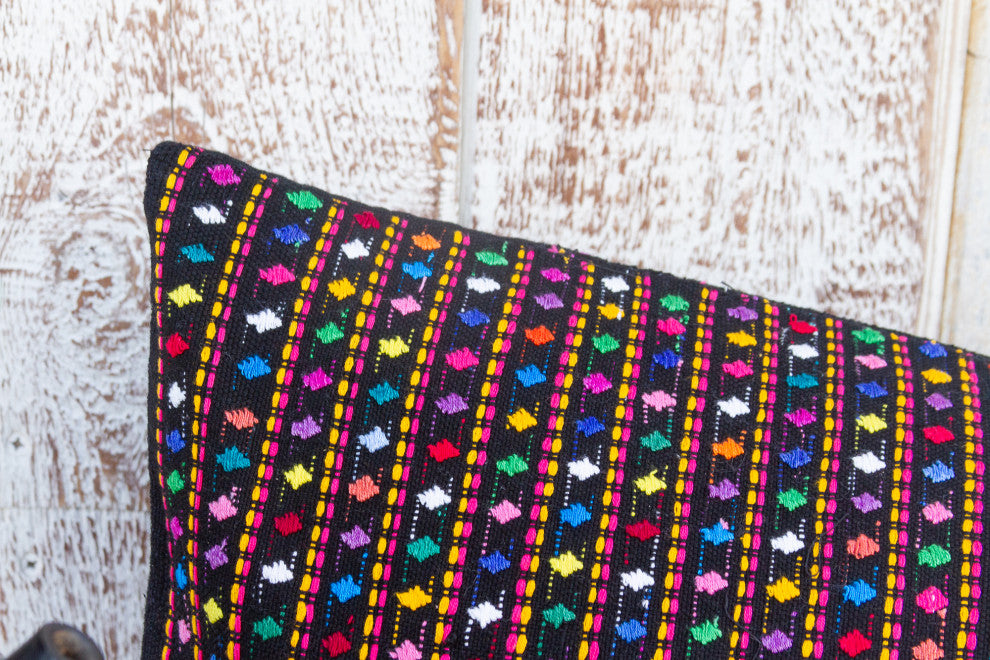 Long Vintage Mayan Brocade Itotia Pillow
