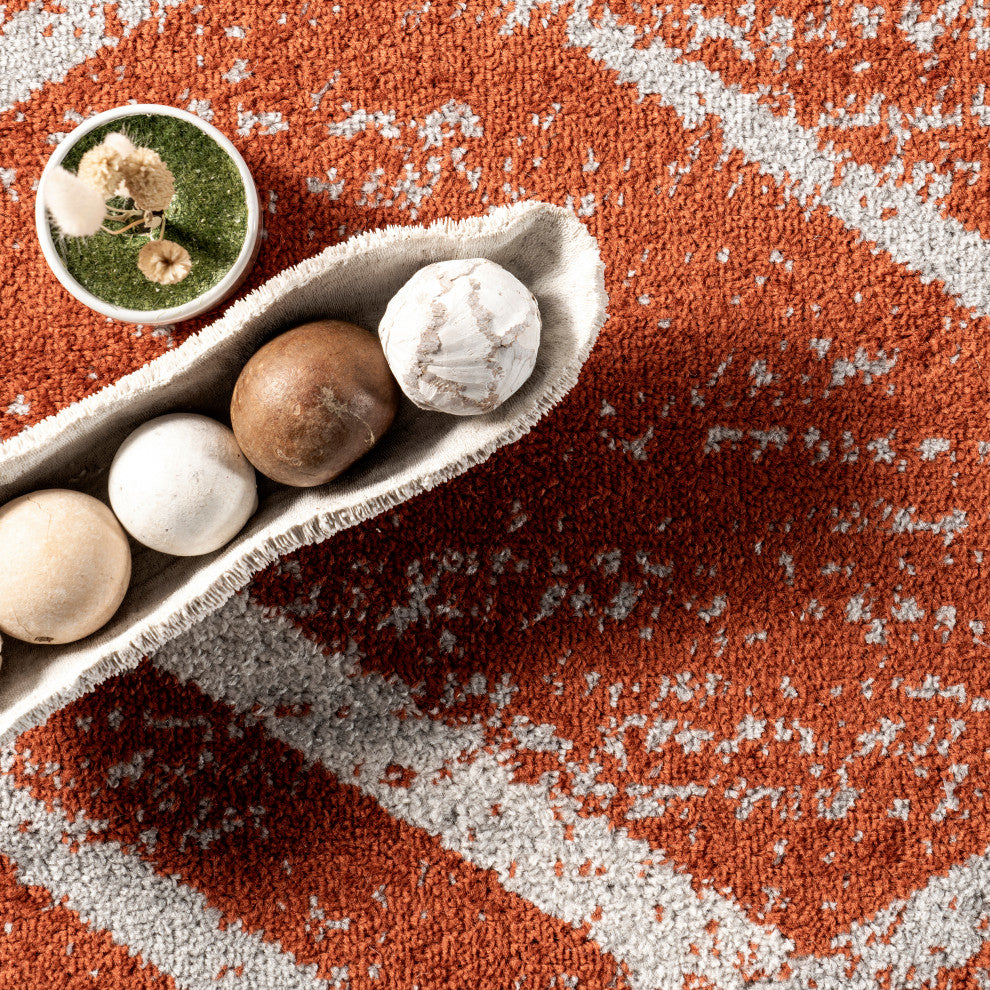 Nuloom Thigpen Contemporary Area Rug, Dark Orange 4'x6'