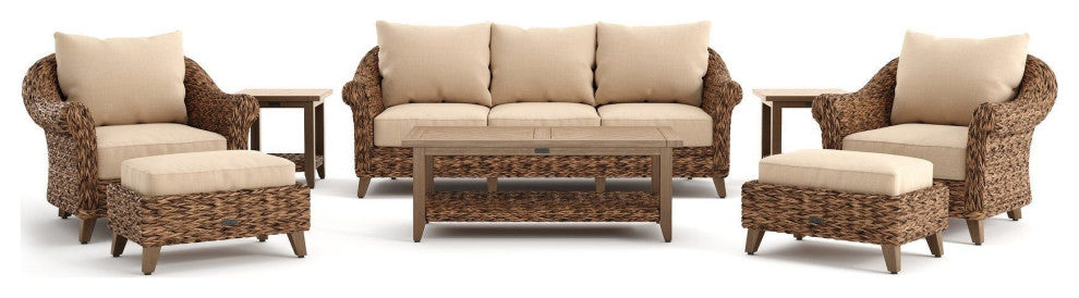 Cayman 8 Piece Seating Set, Heritage Brown