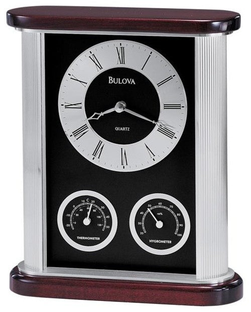Belvedere Desk Clock With Thermometer And Hygrometer