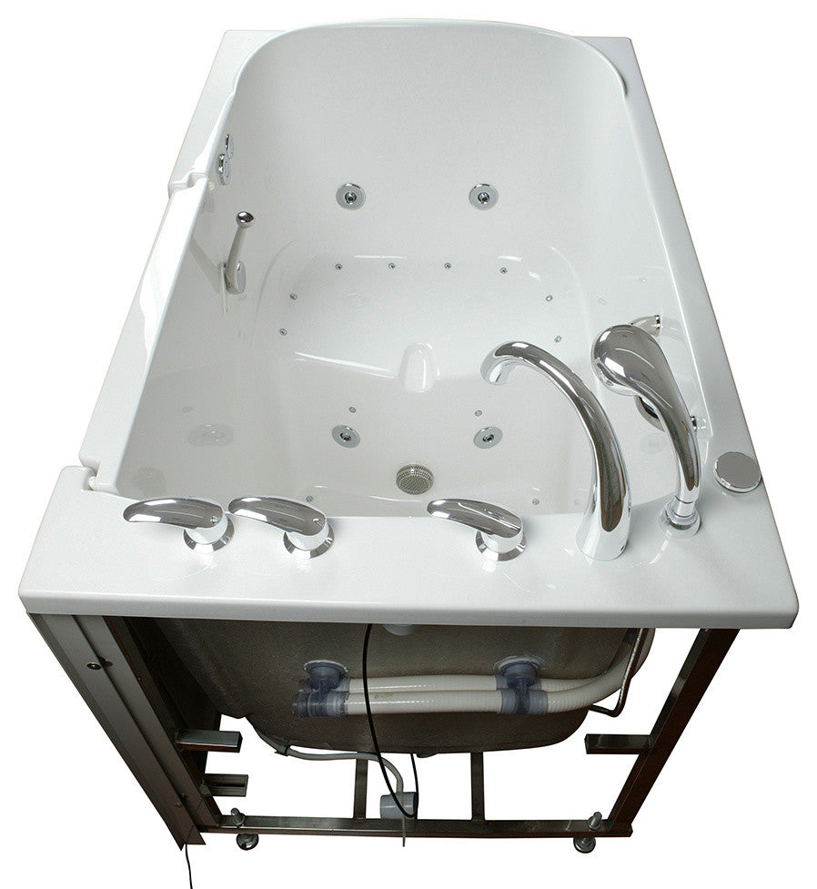 Bariatric 4.58'x35" Walk-In Air and Hydrotherapy Massage Right Drain