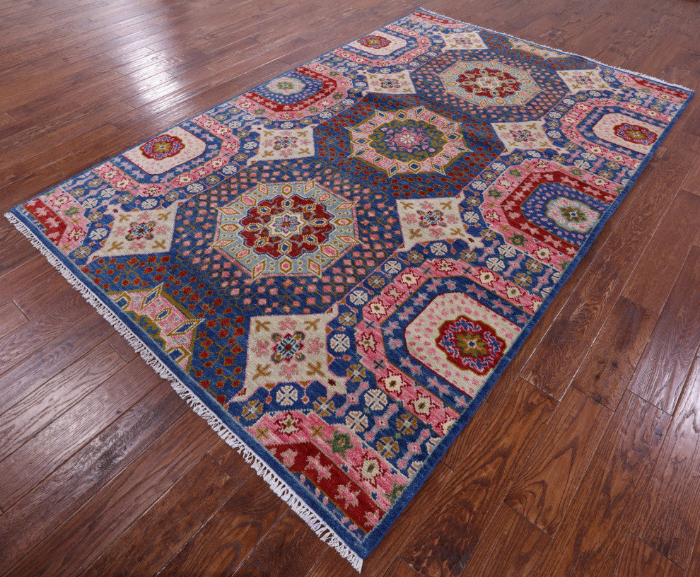 6' 0" X 9' 2" Mamluk Handmade Wool Rug - Q15461