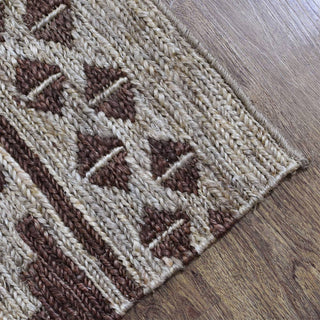 HAND KNOTTED SUMAK JUTE ECO-FRIENDLY SOLID AREA RUG,Brown Beige,Oriental,Outdoor, [Rectangle] 4'x6'