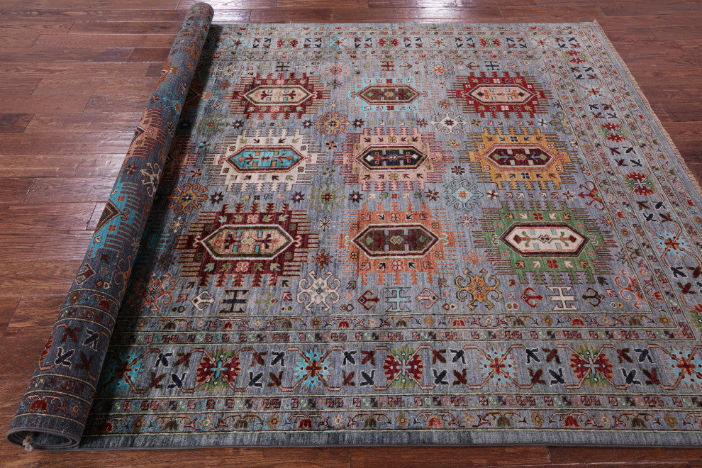 6' 9" X 9' 9" Fine Turkmen Ersari Handmade Wool Rug - Q12191