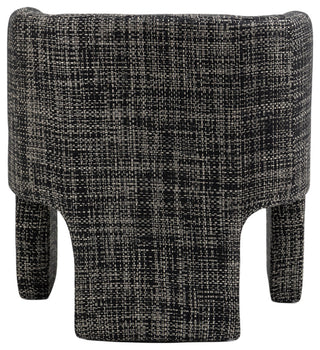 Sawyer Beige Weaved Polyester Fabric Accent Chair, Black, Weaved Fabric
