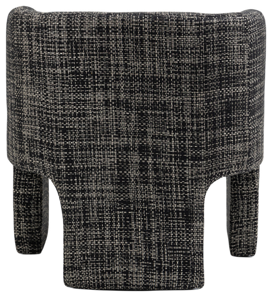 Sawyer Beige Weaved Polyester Fabric Accent Chair, Black, Weaved Fabric