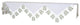 Tannenbaum Embroidered Cutwork Christmas Mantel Scarf, 82"x60"x20"