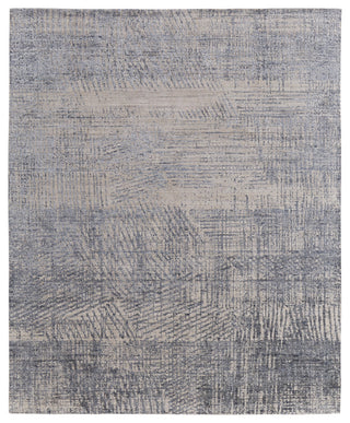 Kinton Modern Abstract, Blue/Ivory/Gray, 9'x12' Area Rug