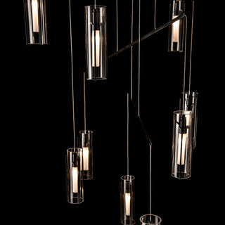 Exos 10-Light Mobile Pendant, Ink/Clear Glass, Standard Height