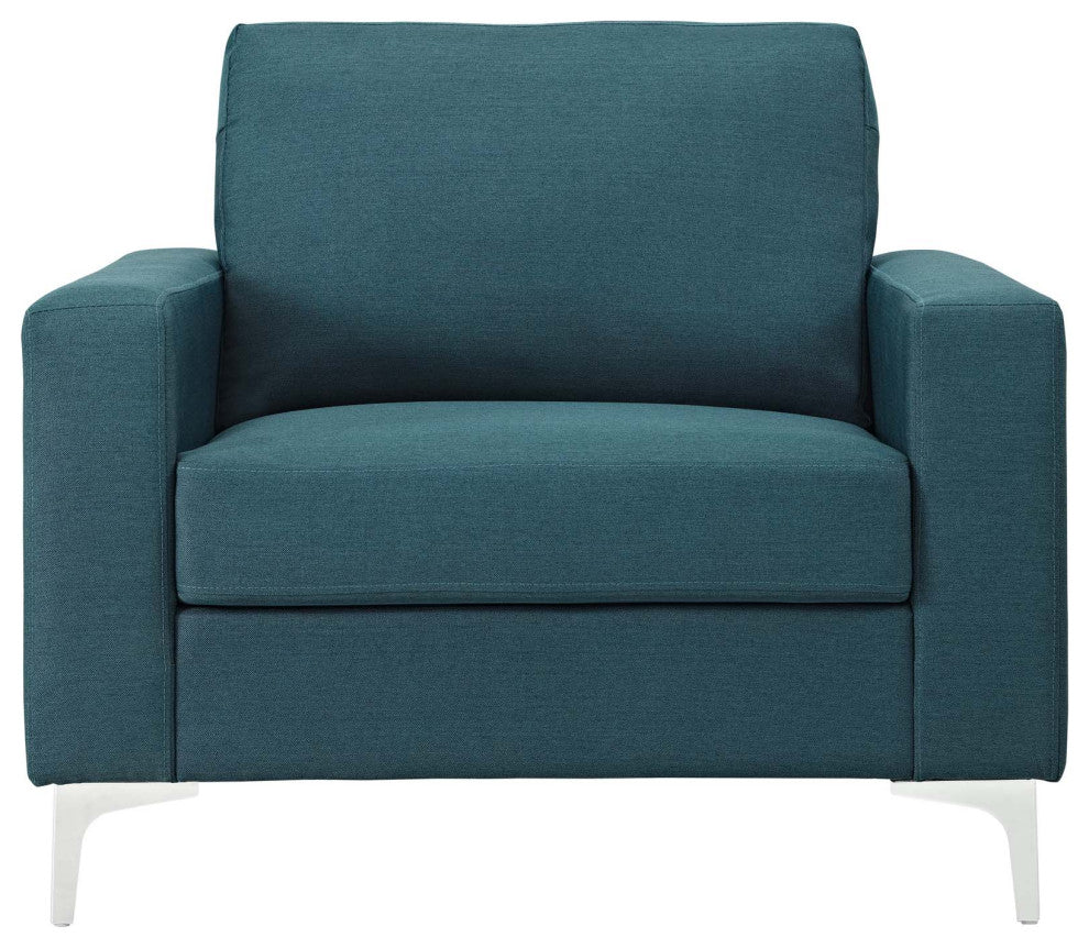 Modway Allure Upholstered Armchair, Blue