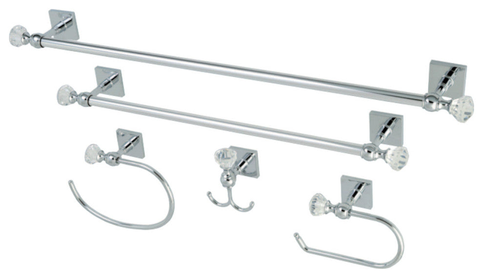 Kingston Brass 18"and 24"Towel Bar Bathroom Accessory Set, Polished Chrome