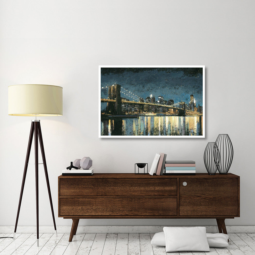 "Bright City Lights Blue I" Digital Paper Print by James Wiens, 50"x34"