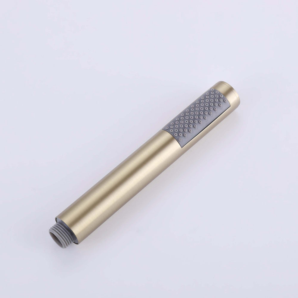 Floor Mounted Tub Spout With Handshower, Brushed Gold
