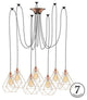Copper Gemetric Shade Chandelier
