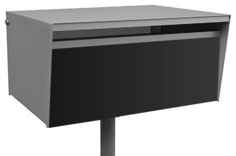 Metro Back Opening Aluminum (Silver Casing) Mailbox, Blue