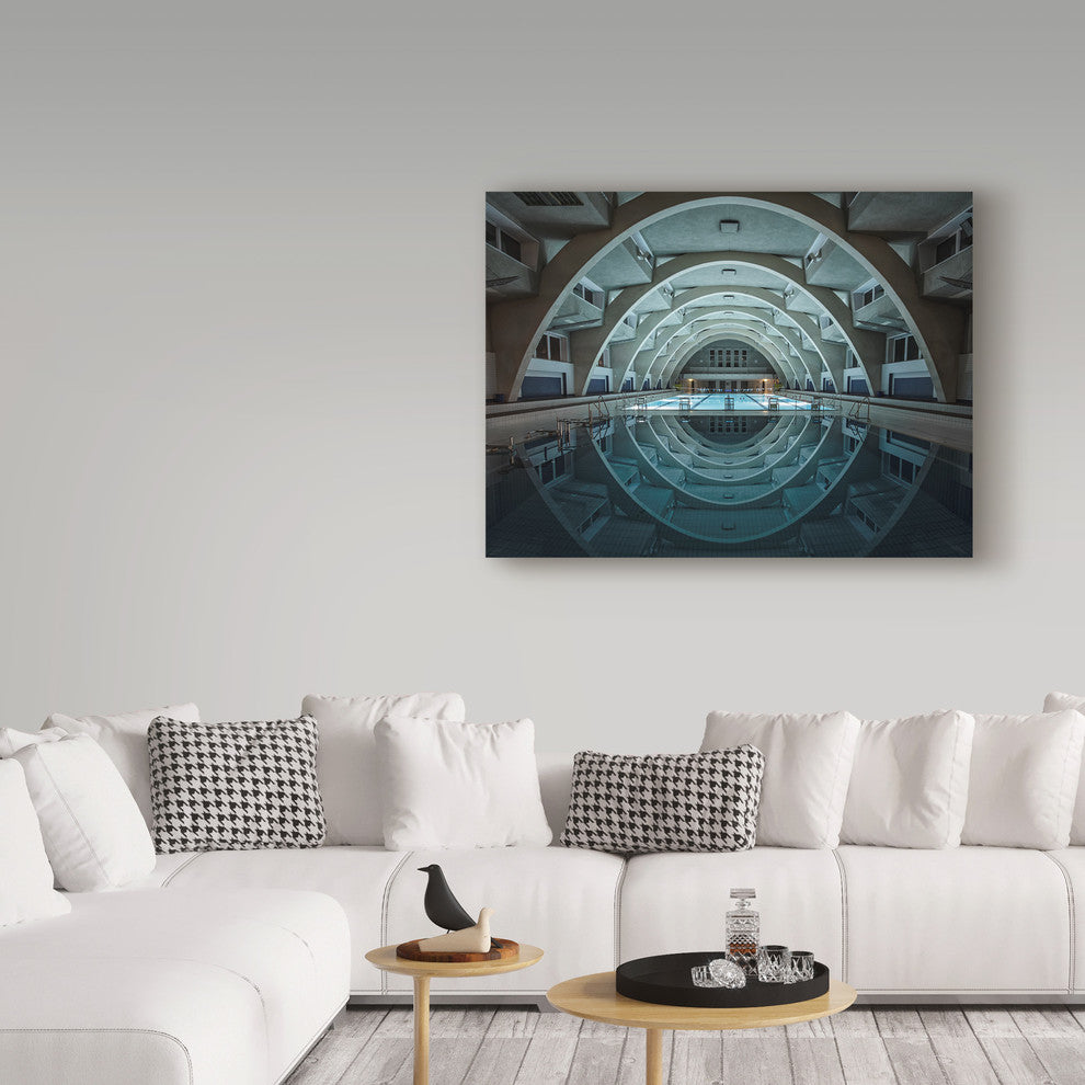 Renate Reichert 'Swimming At Night' Canvas Art, 32"x24"