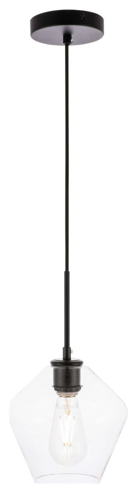 Elegant Lighting LD2256 Gene 8"W Mini Pendant - Brass