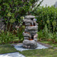 40" 3 Tier Rock Water Fountain with LED Light