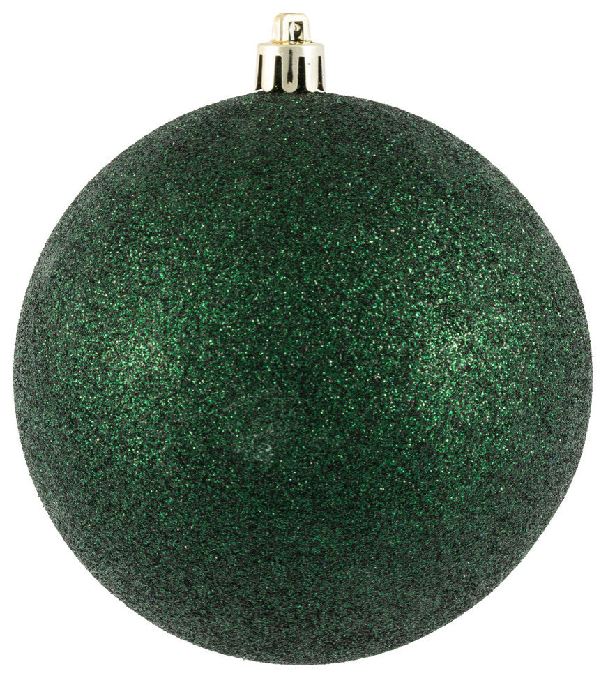 Vickerman 4" Midnight Green Glitter Ball Ornament, 6 per Bag
